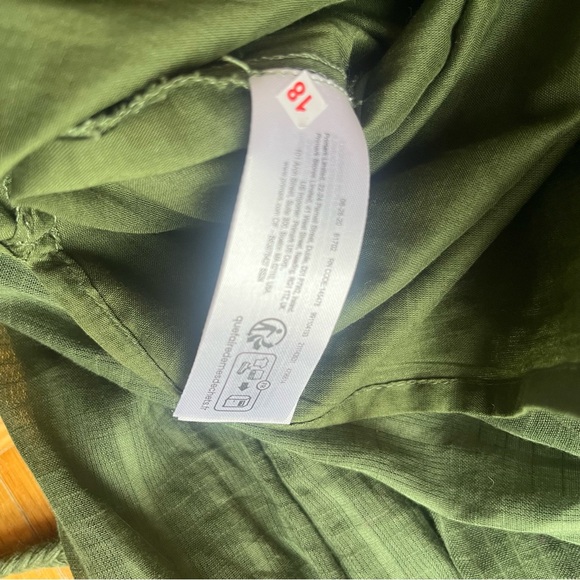 NWT Primark Maxi olive green cotton kaftan/cover- up 10 - Picture 8 of 11